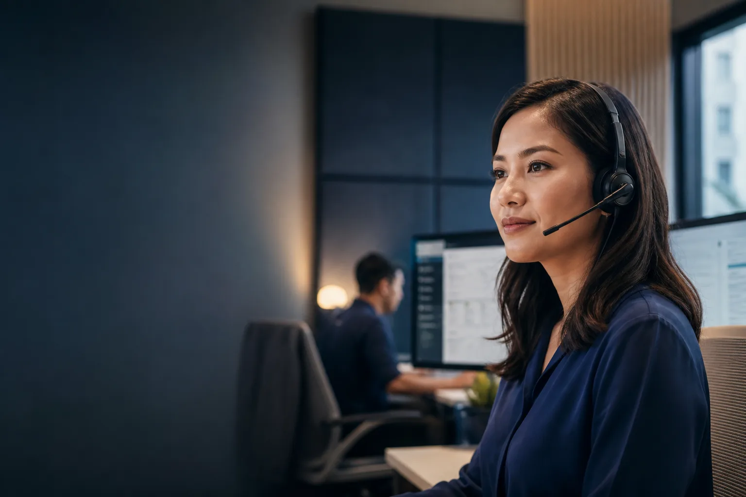 Customer Support Agent at work